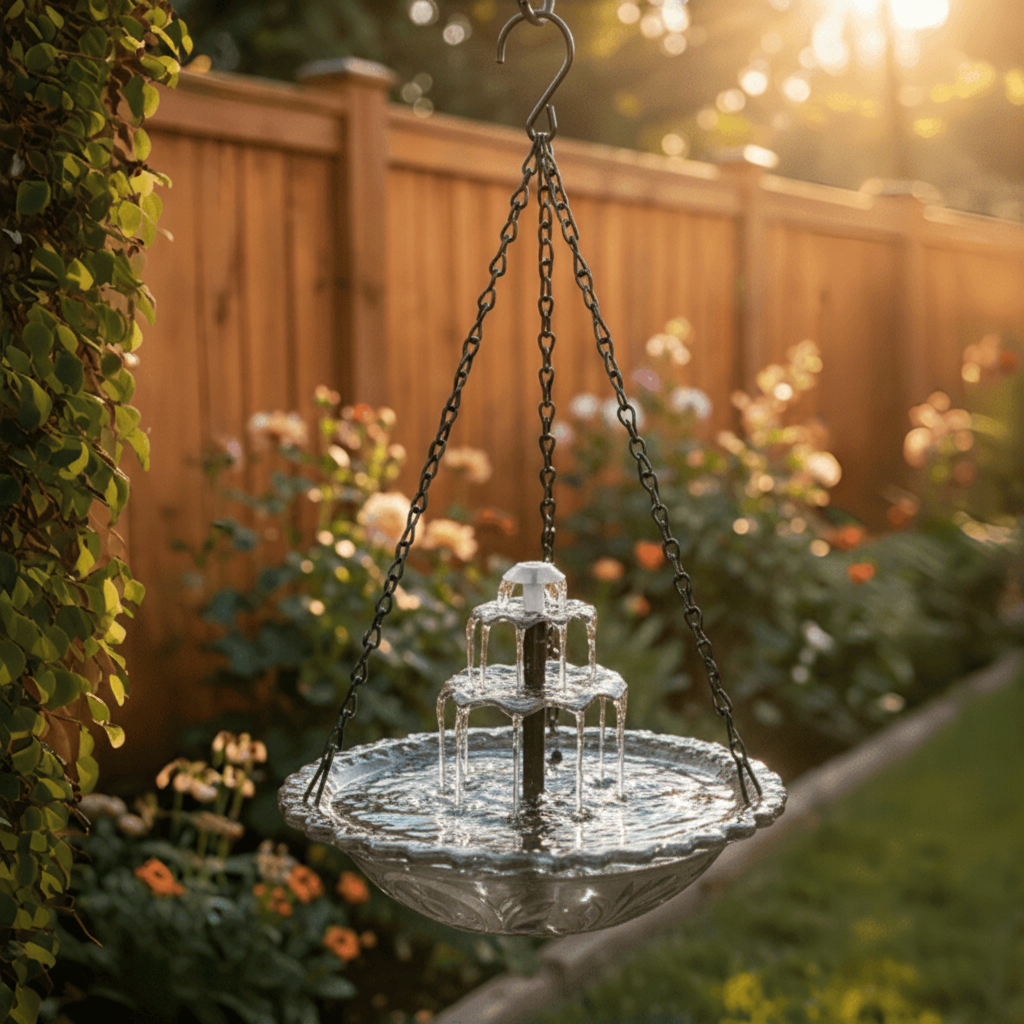 ✨2026 Spring special offer 49% off-🐦Solar Cascade Hanging Bird Bath Fountain