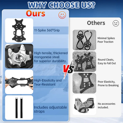 ❄️ Winter Outdoor Essentials- High-Quality Winter Traction Crampons