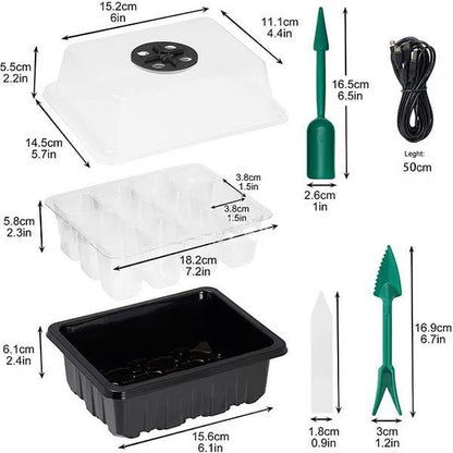 🌱 Adjustable Humidity Seed Starter Trays