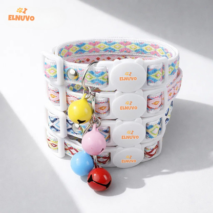 Adjustable Bell Pet Collar for Cats & Small Dogs