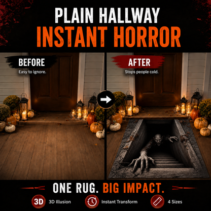Elnuvo® Creeping Ghoul 3D Illusion Rug