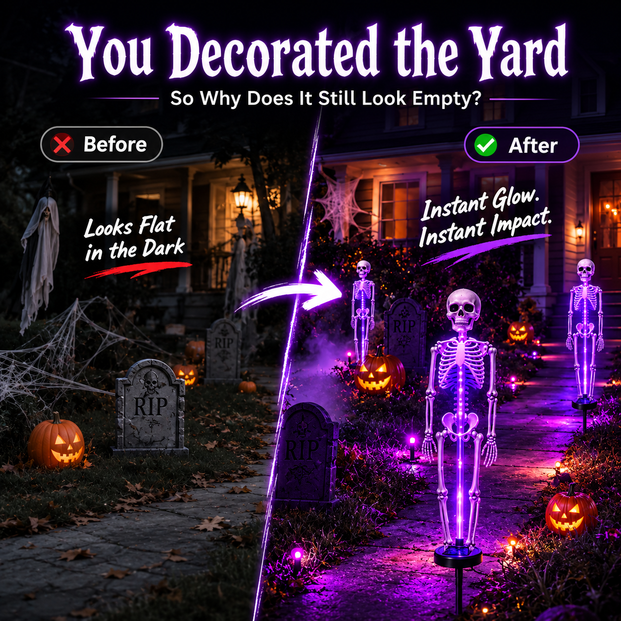 💀Elnuvo® Solar Skeleton Garden Lights
