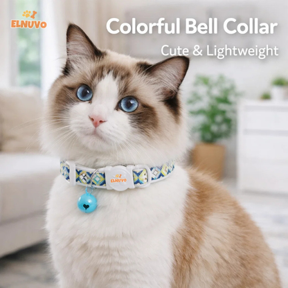Adjustable Bell Pet Collar for Cats & Small Dogs