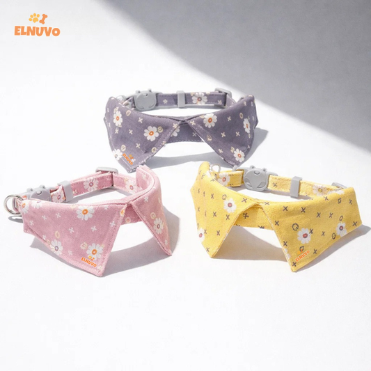 Adjustable Bowtie Pet Collar for Cats & Small Dogs