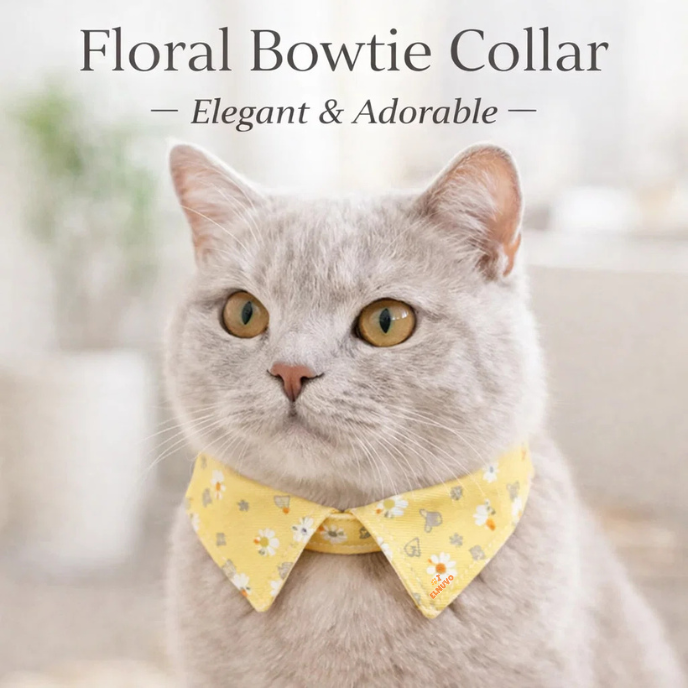 Adjustable Bowtie Pet Collar for Cats & Small Dogs