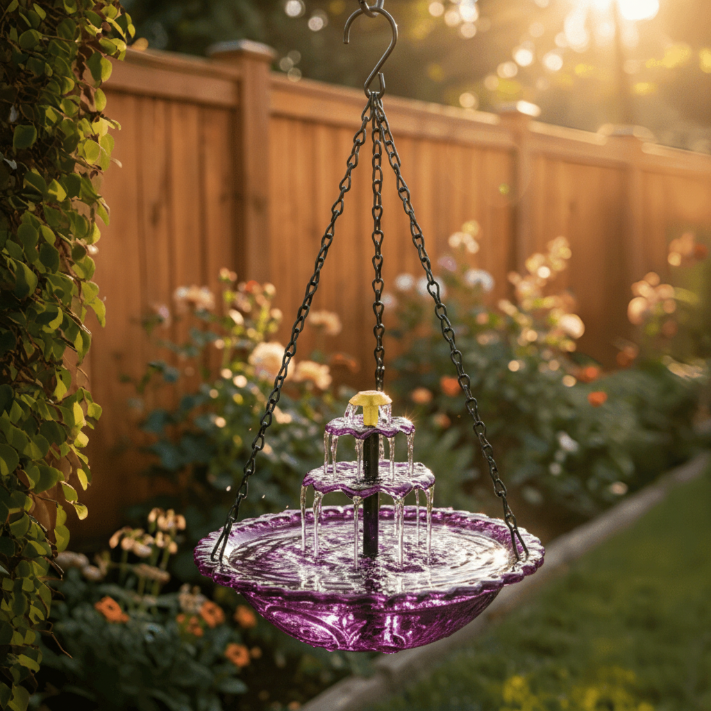 ✨2026 Spring special offer 49% off-🐦Solar Cascade Hanging Bird Bath Fountain