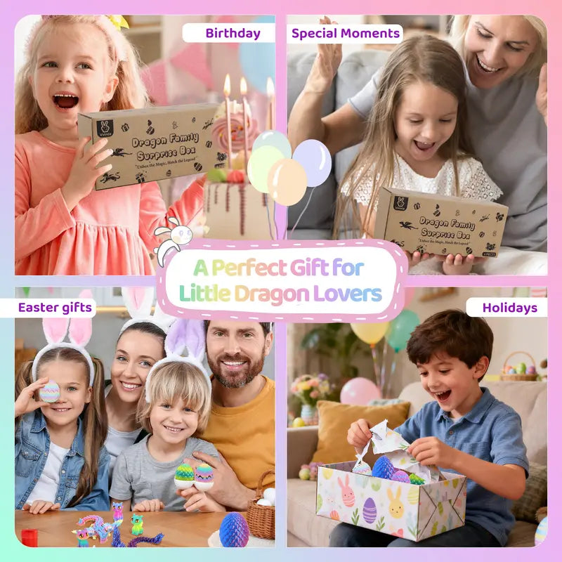 ✨🐉Easter toys-  3D Printed Dragon Family Egg Set