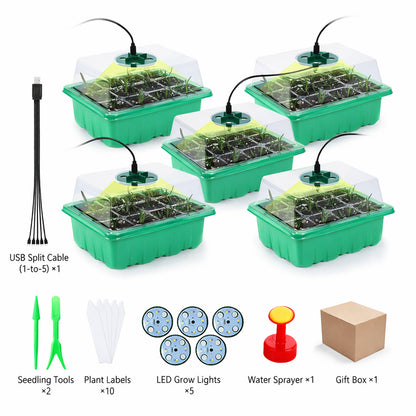 🌱 Adjustable Humidity Seed Starter Trays