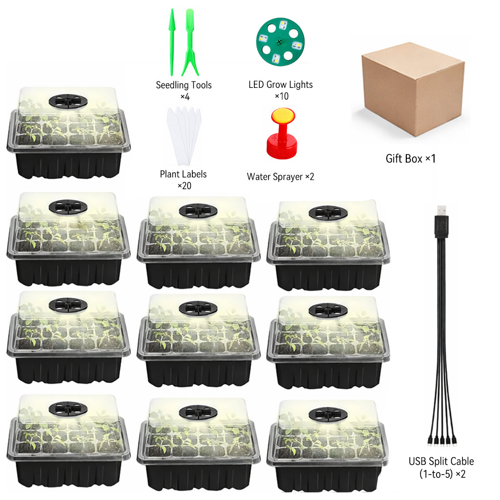 🌱 Adjustable Humidity Seed Starter Trays