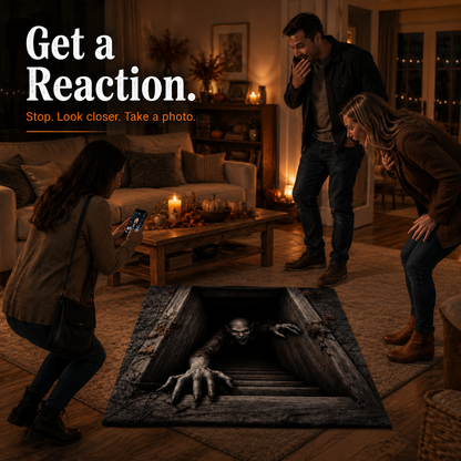 Elnuvo® Creeping Ghoul 3D Illusion Rug