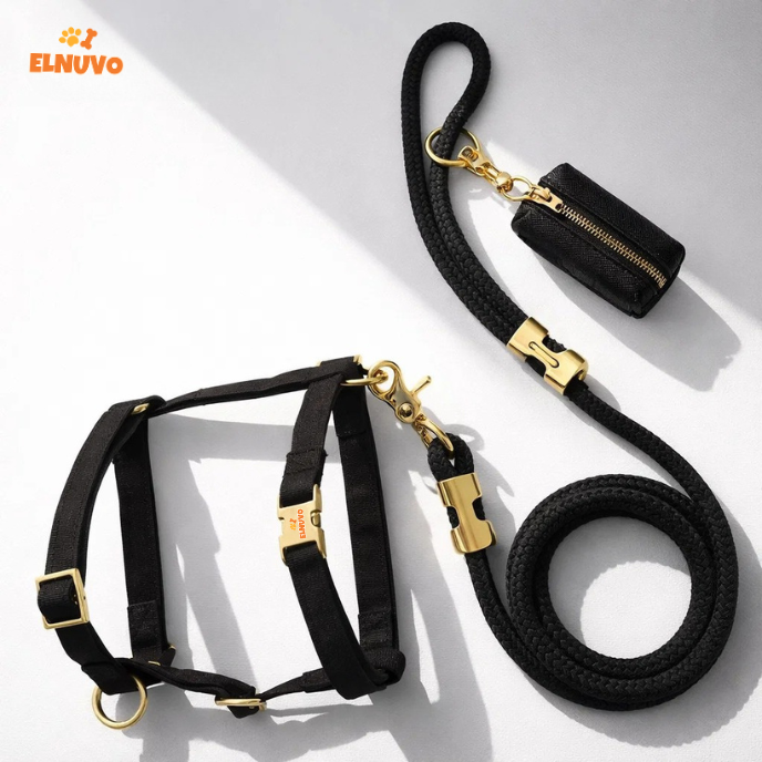 Luxury Rope Dog Leash & Harness Set
