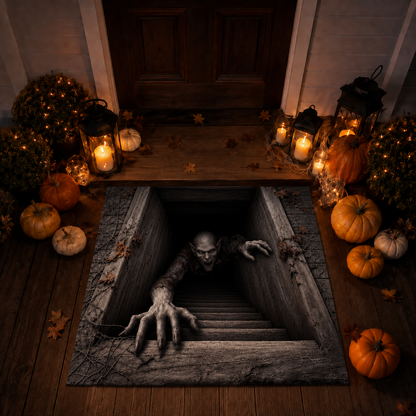Elnuvo® Creeping Ghoul 3D Illusion Rug