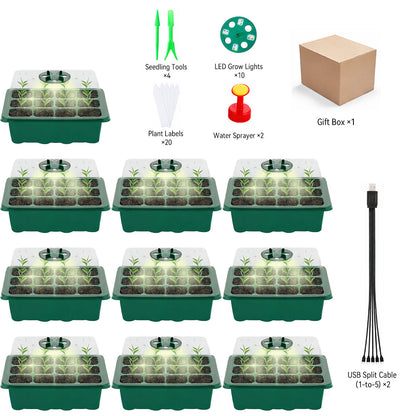 🌱 Adjustable Humidity Seed Starter Trays