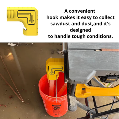 🔥Last Day 49% OFF - 🛠️DeWalt Table Saw Dust Extraction Adapter🪵✨Vacuum-Free Gravity Dust Collection, Bucket-Ready, Zero-Cleanup Design