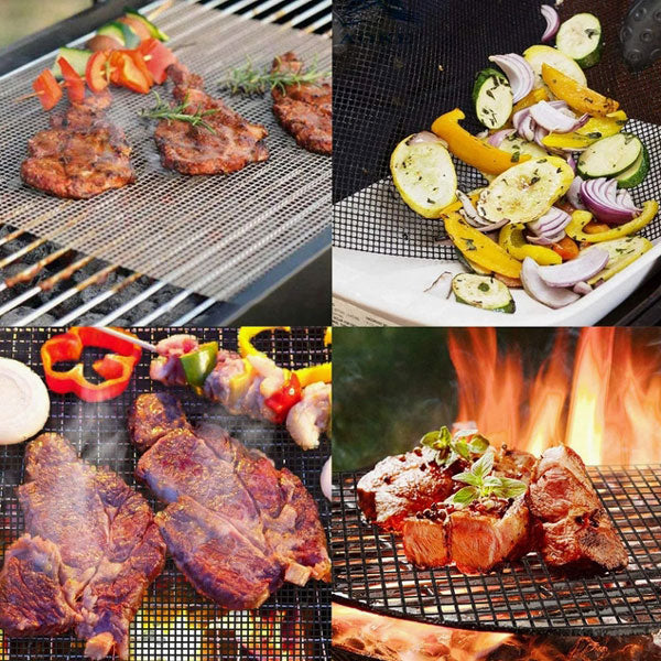 🔥【Last Day Promotion 52%OFF】🥩Non-Stick Mesh Grill Mat - Stop Losing Food to the Flames!