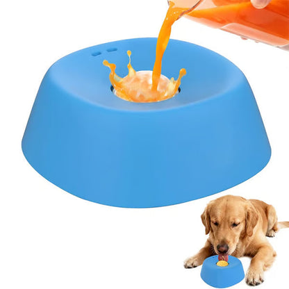 🔥Slow Feeder Dog Bowls for Liquid Treat, Anti-Slip【Entertained Ball-in】 Bone Broth Dog Lick Bowl