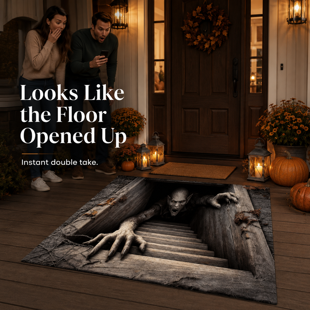 Elnuvo® Creeping Ghoul 3D Illusion Rug