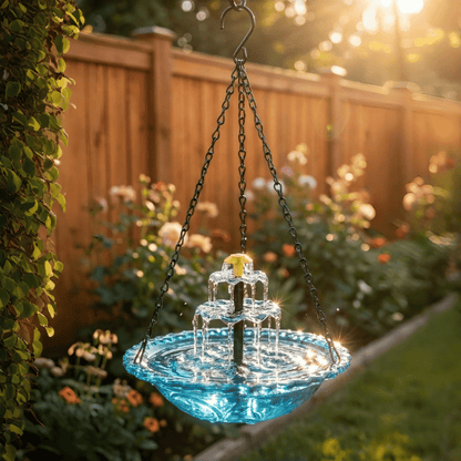 ✨2026 Spring special offer 49% off-🐦Solar Cascade Hanging Bird Bath Fountain
