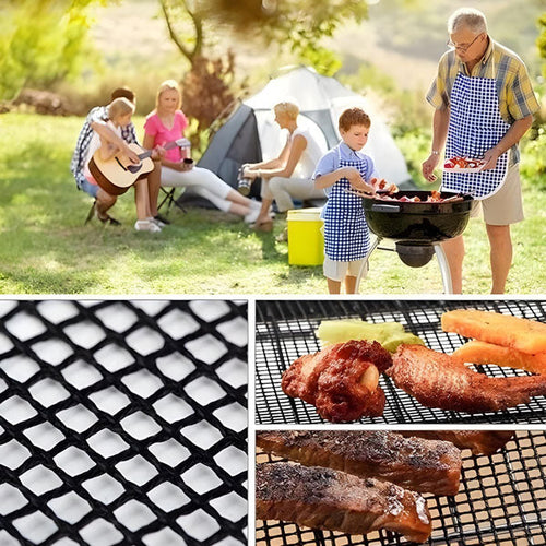 🔥【Last Day Promotion 52%OFF】🥩Non-Stick Mesh Grill Mat - Stop Losing Food to the Flames!