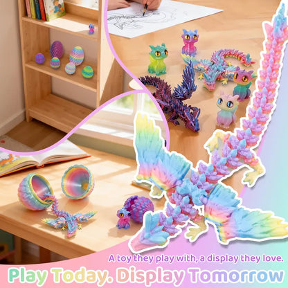 ✨🐉Easter toys-  3D Printed Dragon Family Egg Set