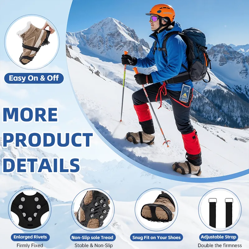 ❄️ Winter Outdoor Essentials- High-Quality Winter Traction Crampons
