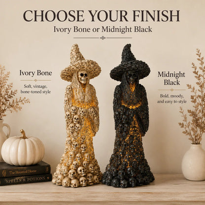 💀Elnuvo® Skull Witch Glow Statue