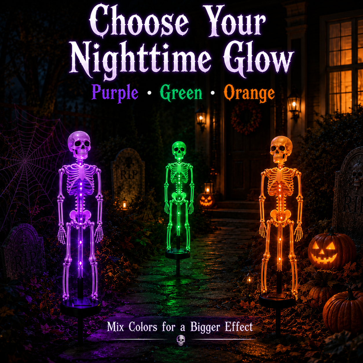 💀Elnuvo® Solar Skeleton Garden Lights