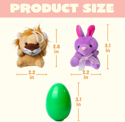 🎁Easter Hot Sale😍Prefilled Easter Eggs, Filled with Plush Animal Toys - Water-Resistant Plastic Shells