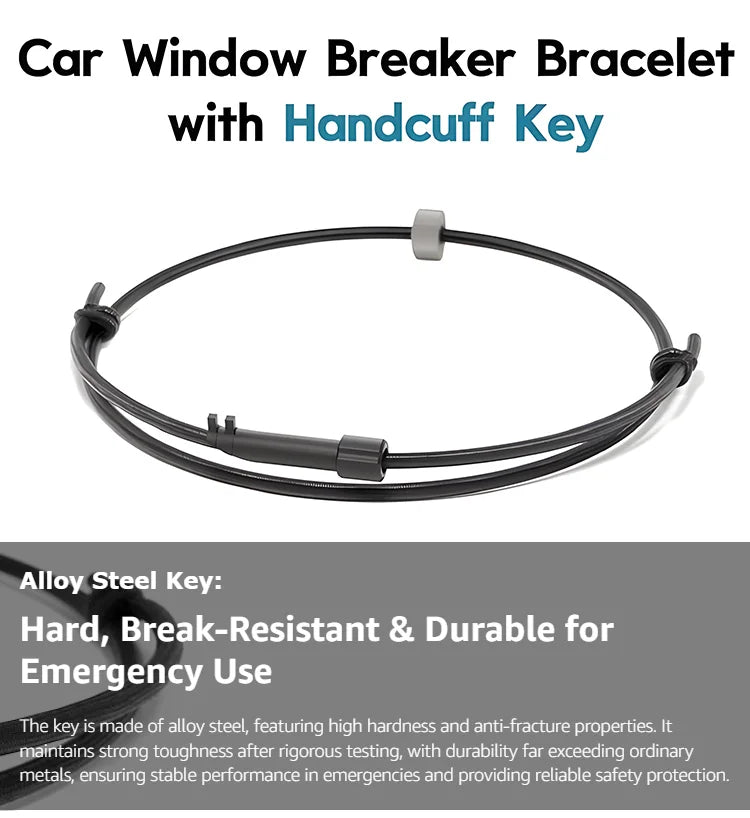 🔥Survival Wrist Strap-Survival Bracelet- Emergency Glass Breaker