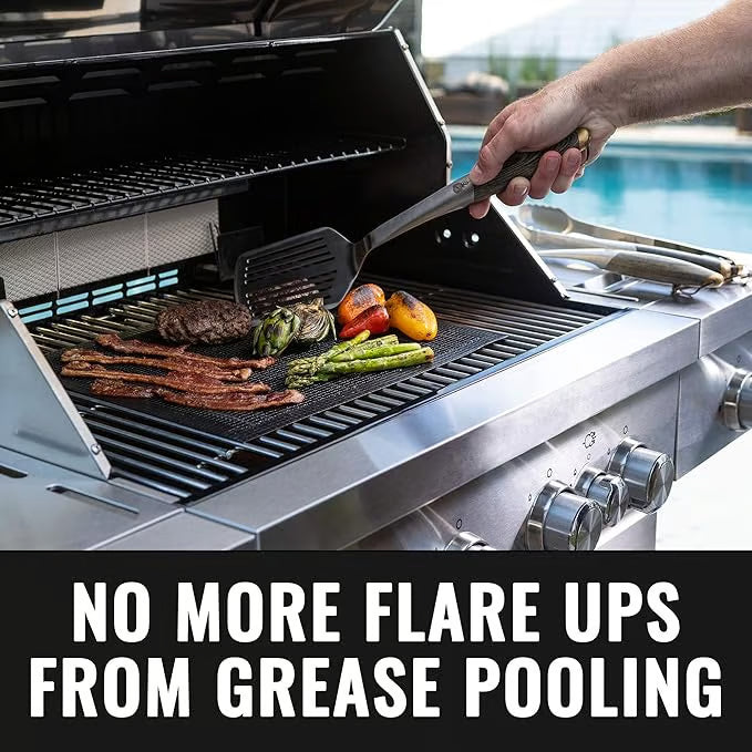 🔥【Last Day Promotion 52%OFF】🥩Non-Stick Mesh Grill Mat - Stop Losing Food to the Flames!