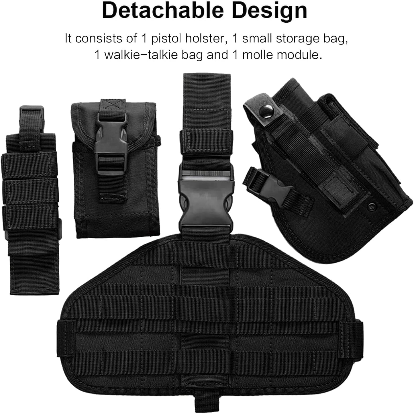 🔥Tactical Adjustable Thigh Holster for Right-Handed Users