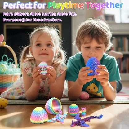 ✨🐉Easter toys-  3D Printed Dragon Family Egg Set