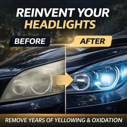 🚘Automotive Headlamp Restoration Fluid Kit – 💡Suitable for Yellowed or Foggy Lenses & Clear Surfaces | Essential for Home & Garage Use🏠