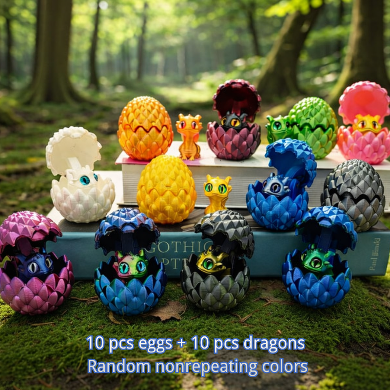 ✨🐉Easter toys-  3D Printed Dragon Family Egg Set