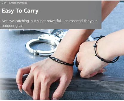 🔥Survival Wrist Strap-Survival Bracelet- Emergency Glass Breaker