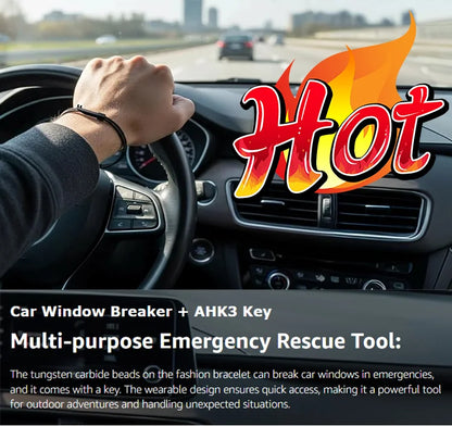 🔥Survival Wrist Strap-Survival Bracelet- Emergency Glass Breaker