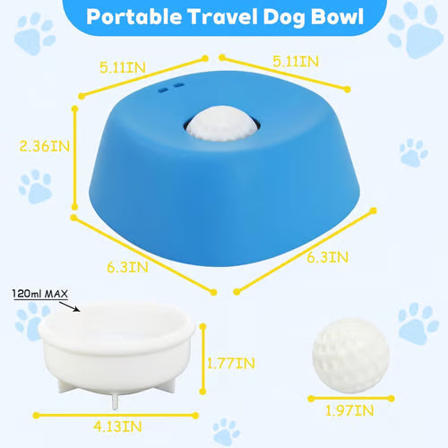 🔥Slow Feeder Dog Bowls for Liquid Treat, Anti-Slip【Entertained Ball-in】 Bone Broth Dog Lick Bowl