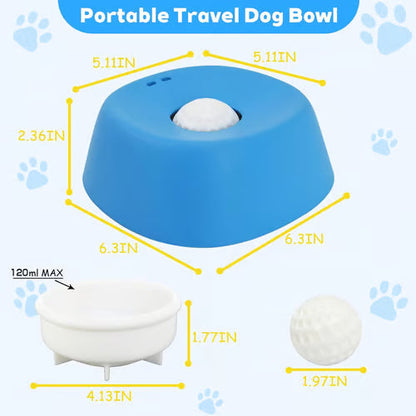 🔥Slow Feeder Dog Bowls for Liquid Treat, Anti-Slip【Entertained Ball-in】 Bone Broth Dog Lick Bowl