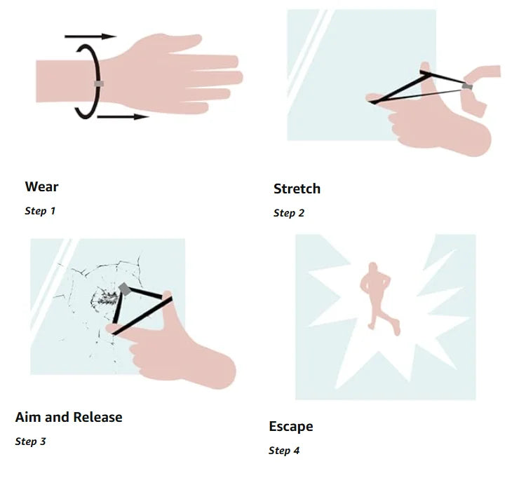 🔥Survival Wrist Strap-Survival Bracelet- Emergency Glass Breaker