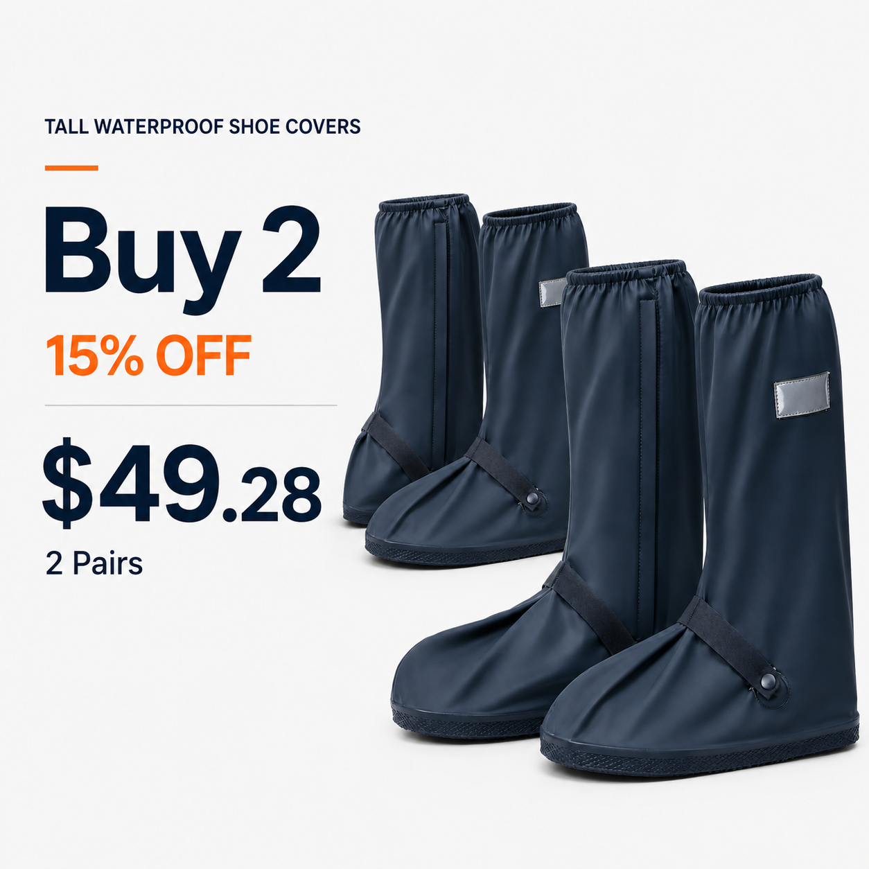 EInuvo® Foldable Waterproof Boot Covers – Stay Dry in Rain, Mud & Snow