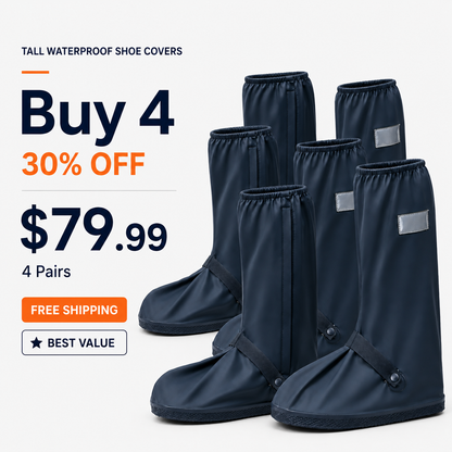 EInuvo® Foldable Waterproof Boot Covers – Stay Dry in Rain, Mud & Snow