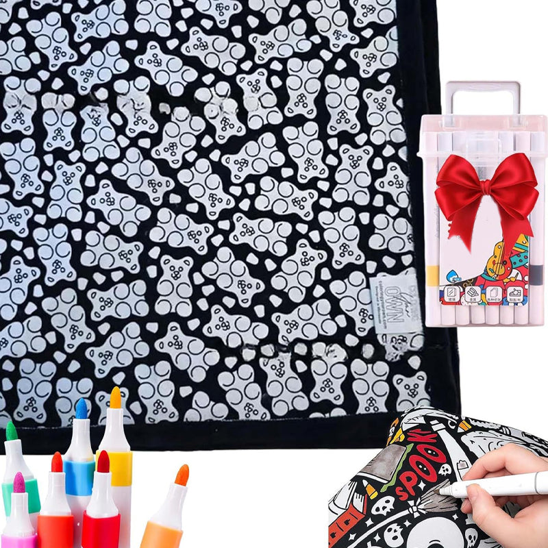 🎨✨DIY Coloring Blanket With Markers